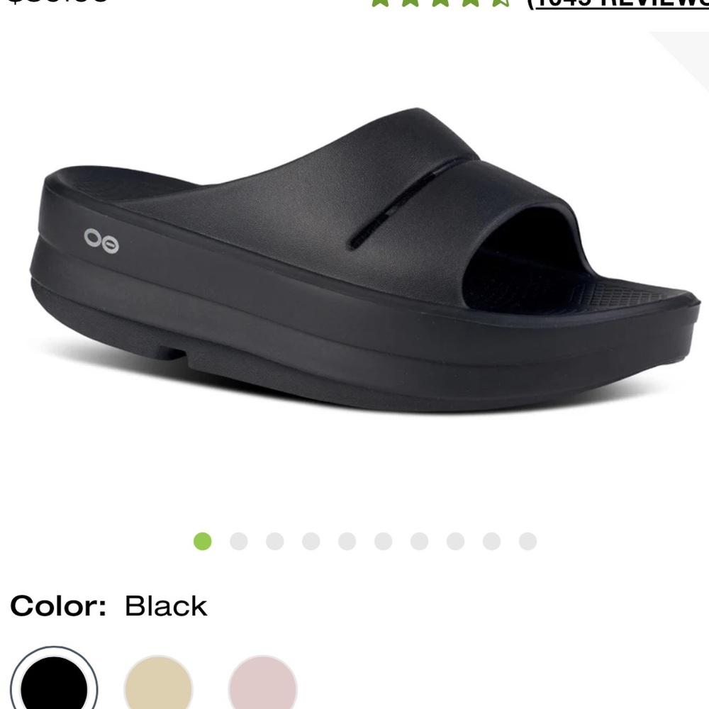 COPY - OOFOS WOMEN'S OOMEGA OOAHH SANDAL BLACK SZ 7 - Picture 2 of 5